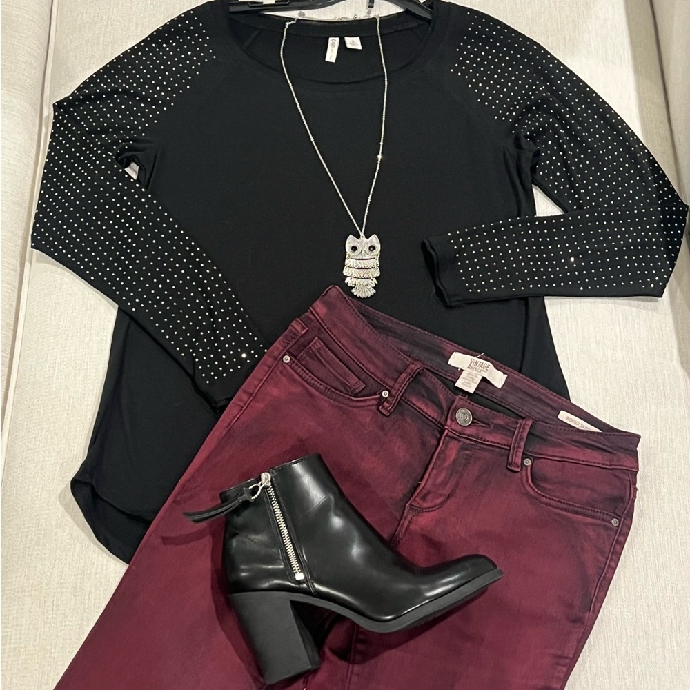 Vintage America Deep Red Jeans